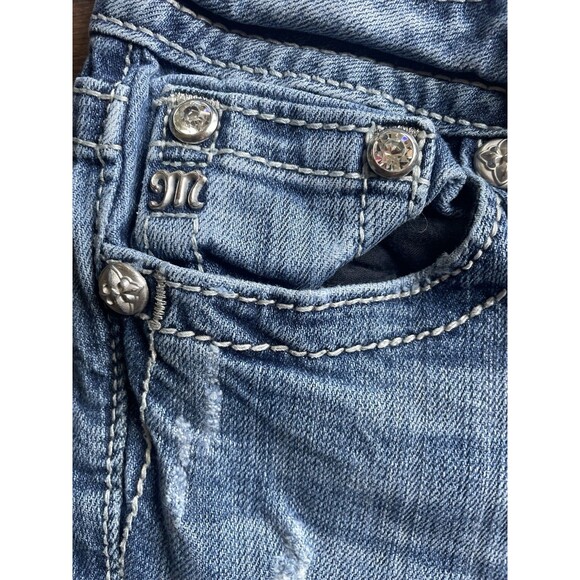 Miss Me Jeans Women’s 28 Bootcut JP5519B Embroidered Cross Bling Pocket JP5519B - Picture 7 of 13